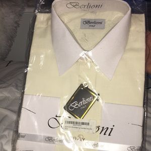 Brand new Berlioni Two Tone shirt 17 1/2 36/37